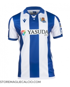 Real Sociedad Maglia Gara Casa Repliche 2024-25 Maniche Corte